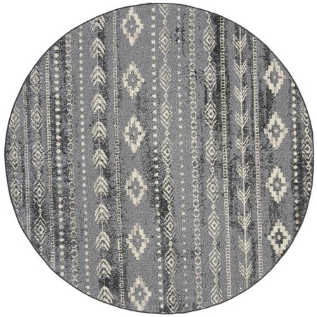 Safavieh Marrakech 700 RugNavy & Grey 6 ft.-7 in. x 6 ft.-7 in. Round MRK751N-7R